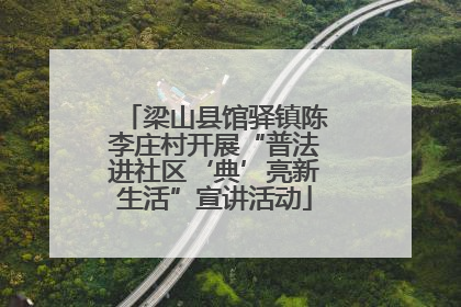 梁山县馆驿镇陈李庄村开展“普法进社区‘典’亮新生活”宣讲活动