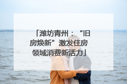 潍坊青州：“旧房焕新”激发住房领域消费新活力