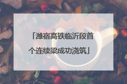 潍宿高铁临沂段首个连续梁成功浇筑