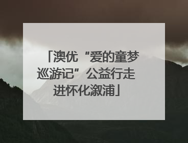 澳优“爱的童梦巡游记”公益行走进怀化溆浦