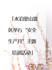 水泊梁山景区举行“安全生产月”主题培训活动