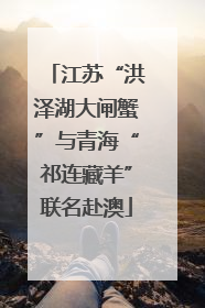 江苏“洪泽湖大闸蟹”与青海“祁连藏羊”联名赴澳
