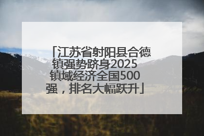 江苏省射阳县合德镇强势跻身2025镇域经济全国500强，排名大幅跃升