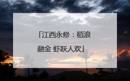 江西永修：稻浪翻金 虾跃人欢
