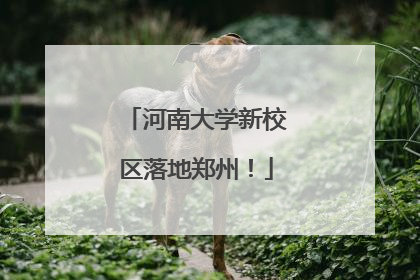 河南大学新校区落地郑州！