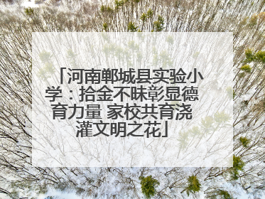 河南郸城县实验小学：拾金不昧彰显德育力量 家校共育浇灌文明之花