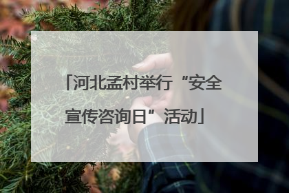 河北孟村举行“安全宣传咨询日”活动
