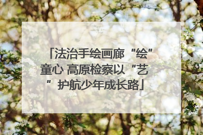 法治手绘画廊“绘”童心 高原检察以“艺”护航少年成长路
