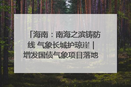 海南：南海之滨铸防线 气象长城护琼崖｜增发国债气象项目落地见效系列报道