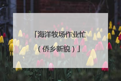 海洋牧场作业忙（侨乡新貌）