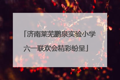 济南莱芜鹏泉实验小学六一联欢会精彩纷呈