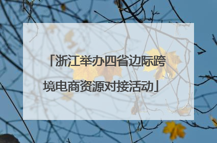 浙江举办四省边际跨境电商资源对接活动