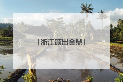浙江颁出金鼎