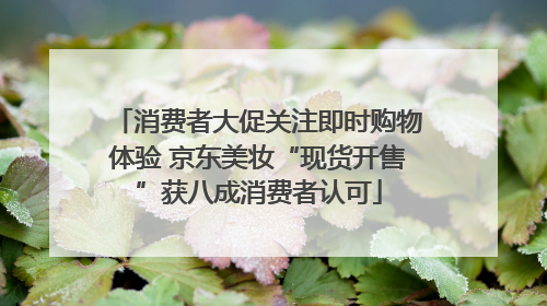 消费者大促关注即时购物体验 京东美妆“现货开售”获八成消费者认可