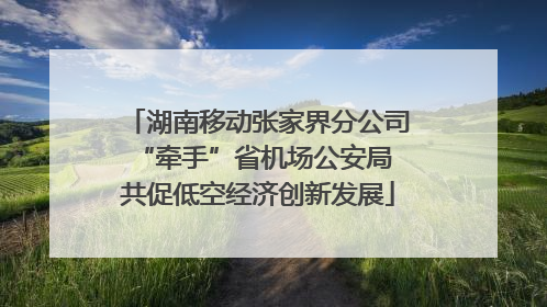 湖南移动张家界分公司“牵手”省机场公安局 共促低空经济创新发展