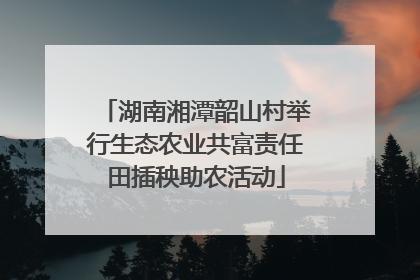 湖南湘潭韶山村举行生态农业共富责任田插秧助农活动