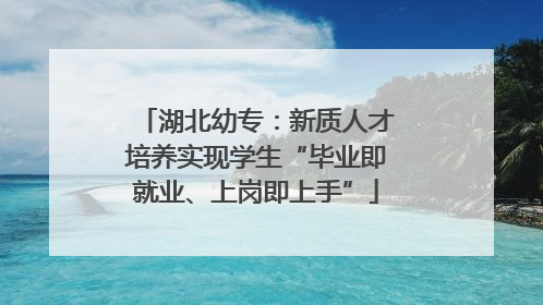 湖北幼专：新质人才培养实现学生“毕业即就业、上岗即上手”