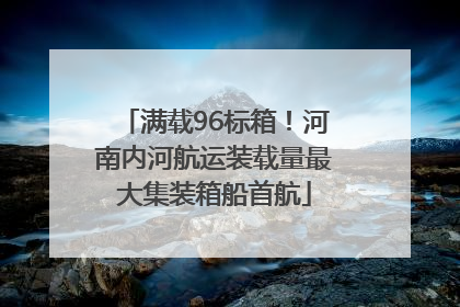 满载96标箱！河南内河航运装载量最大集装箱船首航