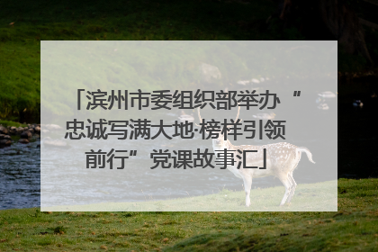 滨州市委组织部举办“忠诚写满大地·榜样引领前行”党课故事汇