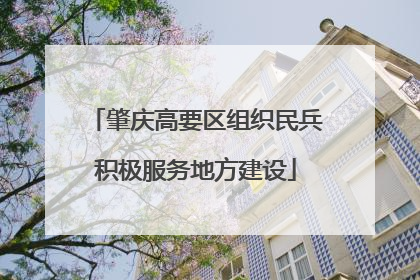 肇庆高要区组织民兵积极服务地方建设