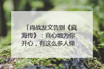 肖战发文告别《藏海传》：真心地为你开心，有这么多人懂你，导演回应“是否有第二季”