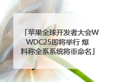 苹果全球开发者大会WWDC25即将举行 爆料称全系系统将重命名