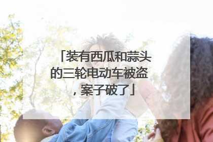 装有西瓜和蒜头的三轮电动车被盗，案子破了