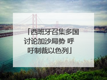 西班牙召集多国讨论加沙局势 呼吁制裁以色列
