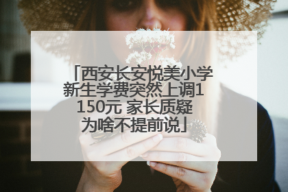 西安长安悦美小学新生学费突然上调1150元 家长质疑为啥不提前说