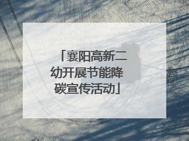 襄阳高新二幼开展节能降碳宣传活动
