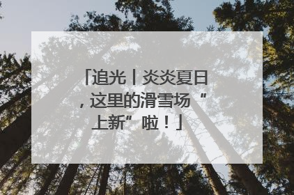 追光丨炎炎夏日，这里的滑雪场“上新”啦！
