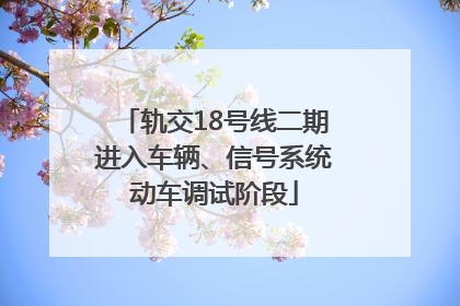 轨交18号线二期进入车辆、信号系统动车调试阶段