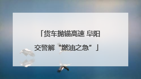 货车抛锚高速 阜阳交警解“燃油之急”