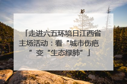 走进六五环境日江西省主场活动：看“城市伤疤”变“生态绿肺”