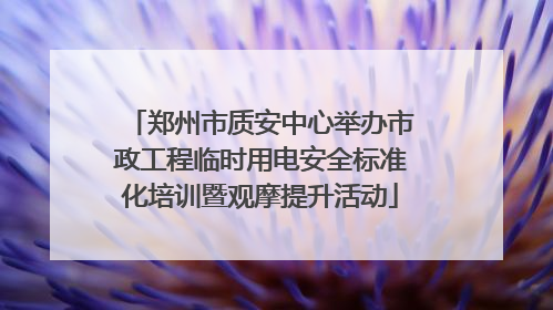 郑州市质安中心举办市政工程临时用电安全标准化培训暨观摩提升活动