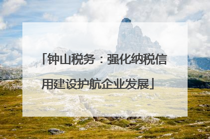 钟山税务：强化纳税信用建设护航企业发展