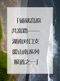 铺就高原共富路——湖南对口支援山南系列报道之一