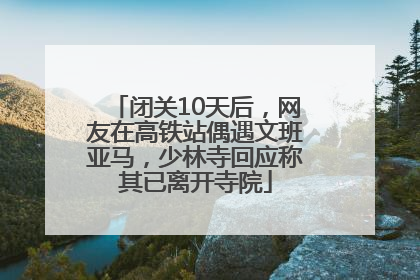 闭关10天后，网友在高铁站偶遇文班亚马，少林寺回应称其已离开寺院