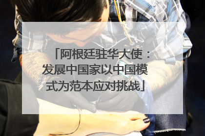 阿根廷驻华大使：发展中国家以中国模式为范本应对挑战