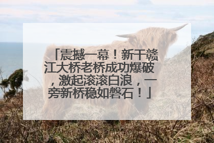 震撼一幕！新干赣江大桥老桥成功爆破，激起滚滚白浪，一旁新桥稳如磐石！