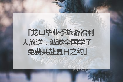 龙口毕业季旅游福利大放送，诚邀全国学子免费共赴夏日之约