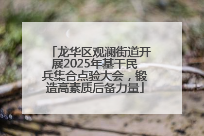 龙华区观澜街道开展2025年基干民兵集合点验大会，锻造高素质后备力量