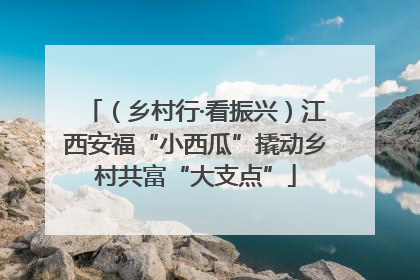 （乡村行·看振兴）江西安福“小西瓜”撬动乡村共富“大支点”