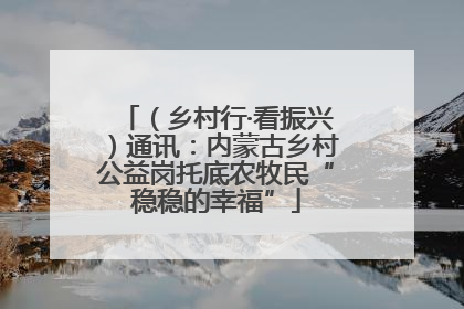 （乡村行·看振兴）通讯：内蒙古乡村公益岗托底农牧民“稳稳的幸福”