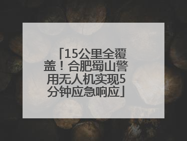 15公里全覆盖！合肥蜀山警用无人机实现5分钟应急响应
