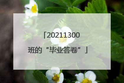 20211300班的“毕业答卷”