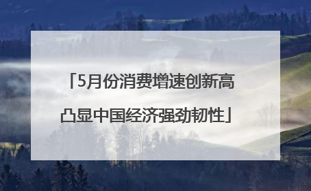 5月份消费增速创新高 凸显中国经济强劲韧性