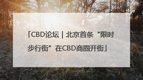 CBD论坛｜北京首条“限时步行街”在CBD商圈开街