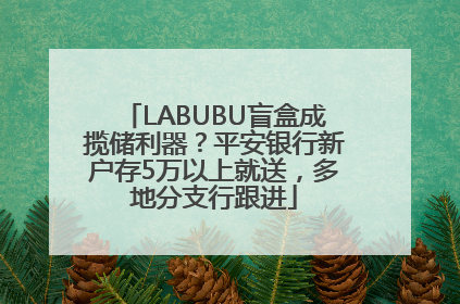 LABUBU盲盒成揽储利器？平安银行新户存5万以上就送，多地分支行跟进